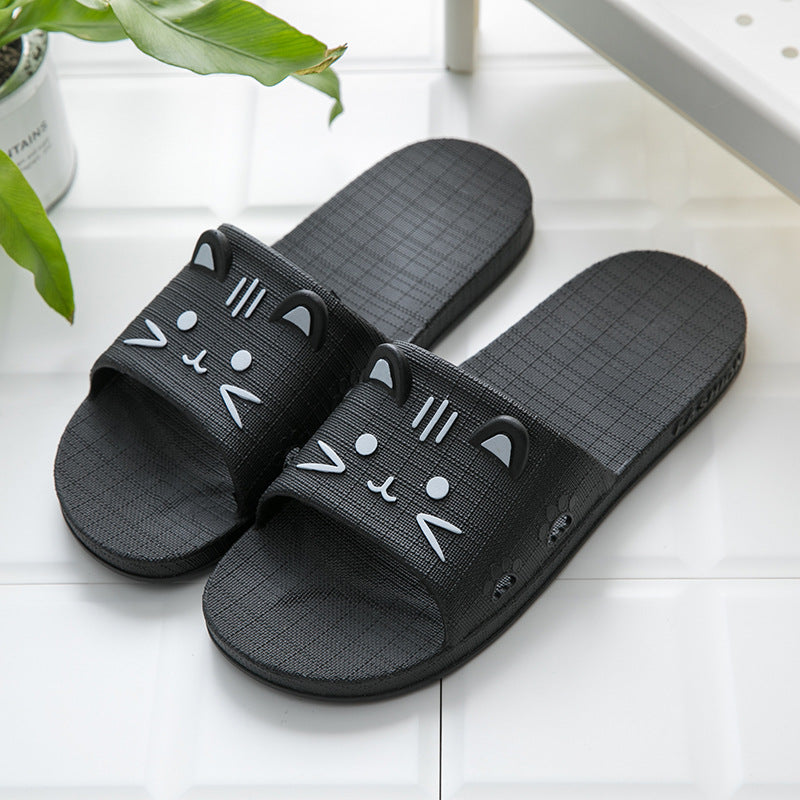 Sandals And Slippers Female Cartoon Cute Bathroom Non-Slip Indoor