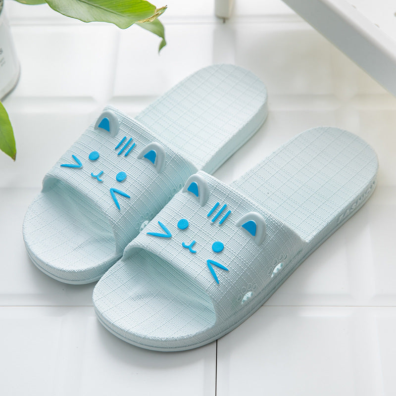 Sandals And Slippers Female Cartoon Cute Bathroom Non-Slip Indoor