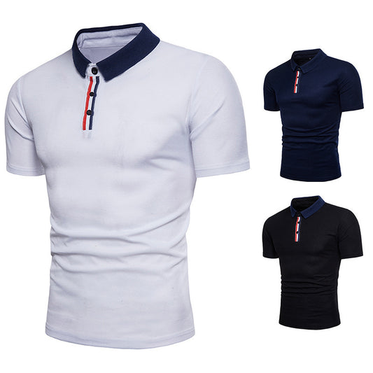Sommer Ny Lynlås T-shirt Revers Kortærmet Polo T-shirt