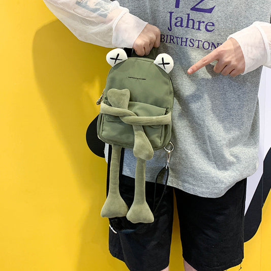 Creative Personality Cute Frog Messenger Bag Female Chest Bag