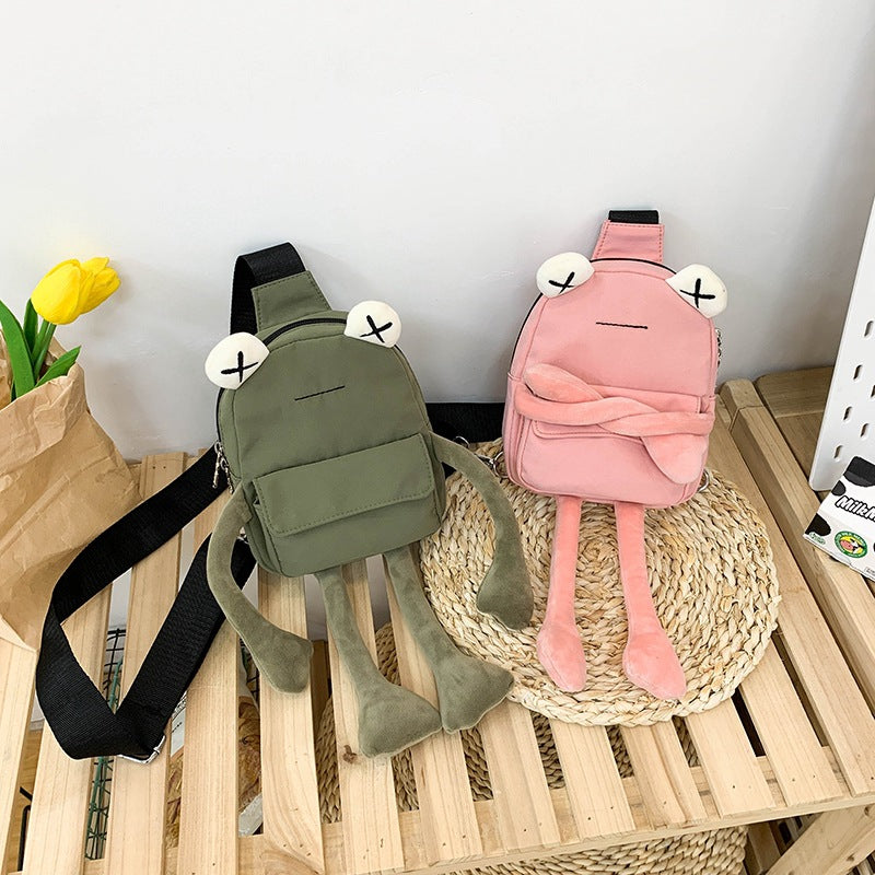 Creative Personality Cute Frog Messenger Bag Female Chest Bag
