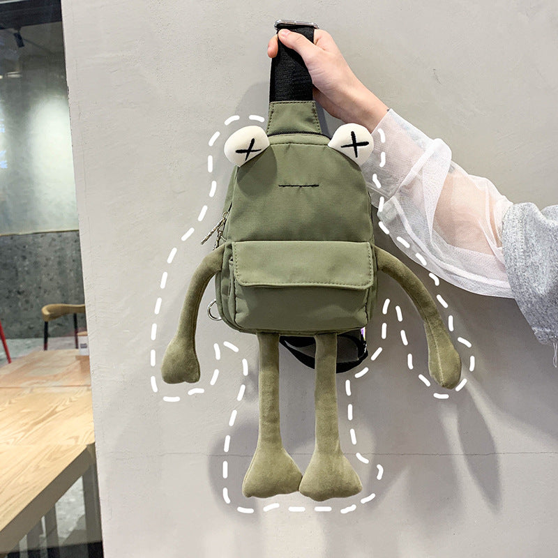 Creative Personality Cute Frog Messenger Bag Female Chest Bag