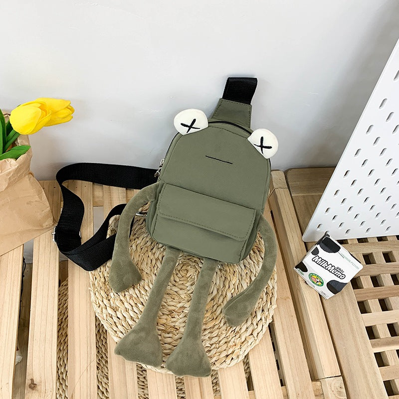 Creative Personality Cute Frog Messenger Bag Female Chest Bag