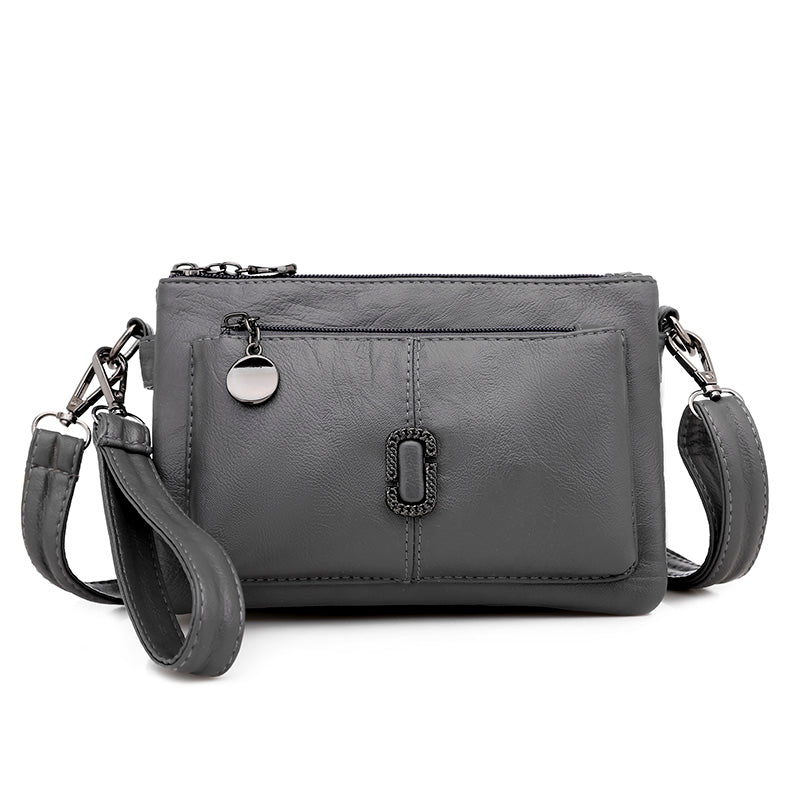 Female Pu Leather Hand Bill Of Lading Shoulder Bag  Slant Cross Bag
