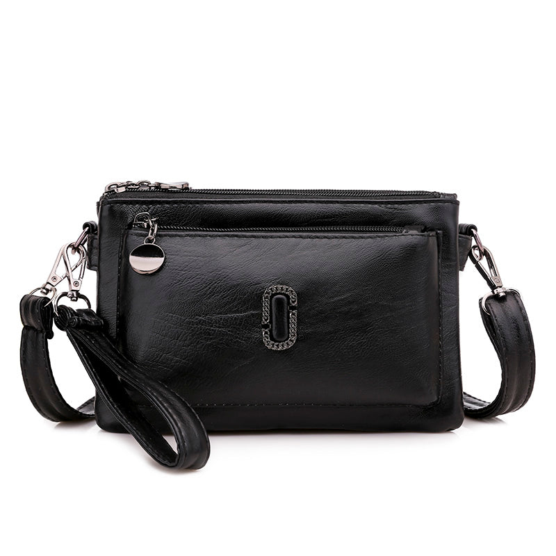 Female Pu Leather Hand Bill Of Lading Shoulder Bag  Slant Cross Bag