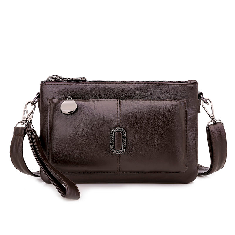 Female Pu Leather Hand Bill Of Lading Shoulder Bag  Slant Cross Bag