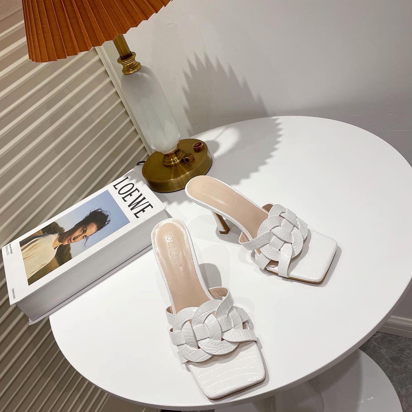 European And American Woven Stiletto High-Heeled Women's Sandals