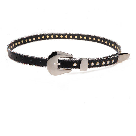 Women's Belt Metal Willow Nail Beads Decorative Student Belt