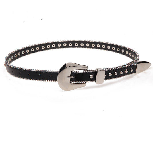 Women's Belt Metal Willow Nail Beads Decorative Student Belt