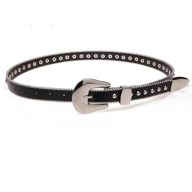 Women's Belt Metal Willow Nail Beads Decorative Student Belt