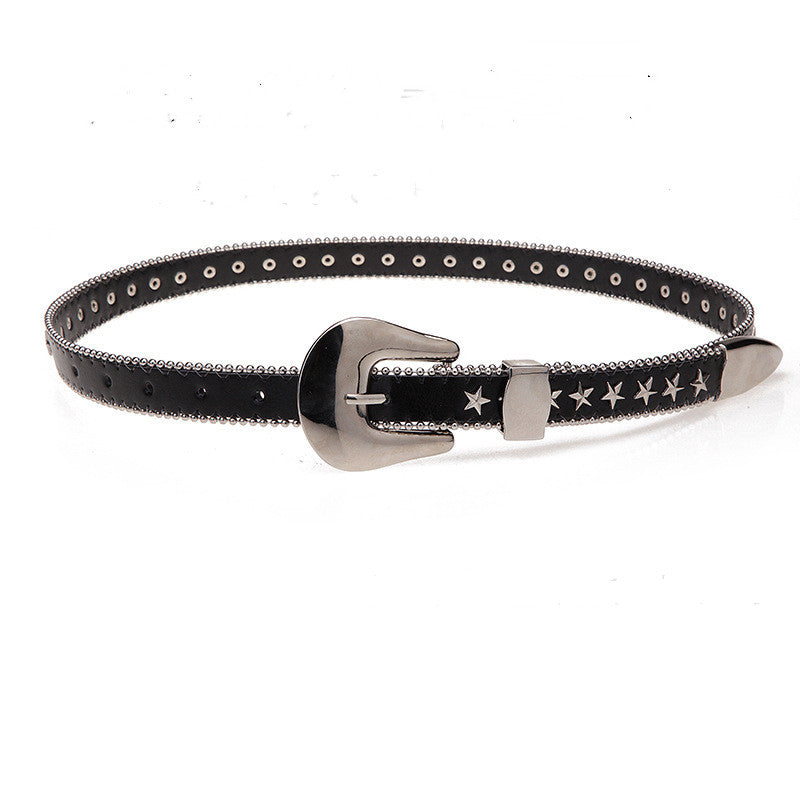 Women's Belt Metal Willow Nail Beads Decorative Student Belt