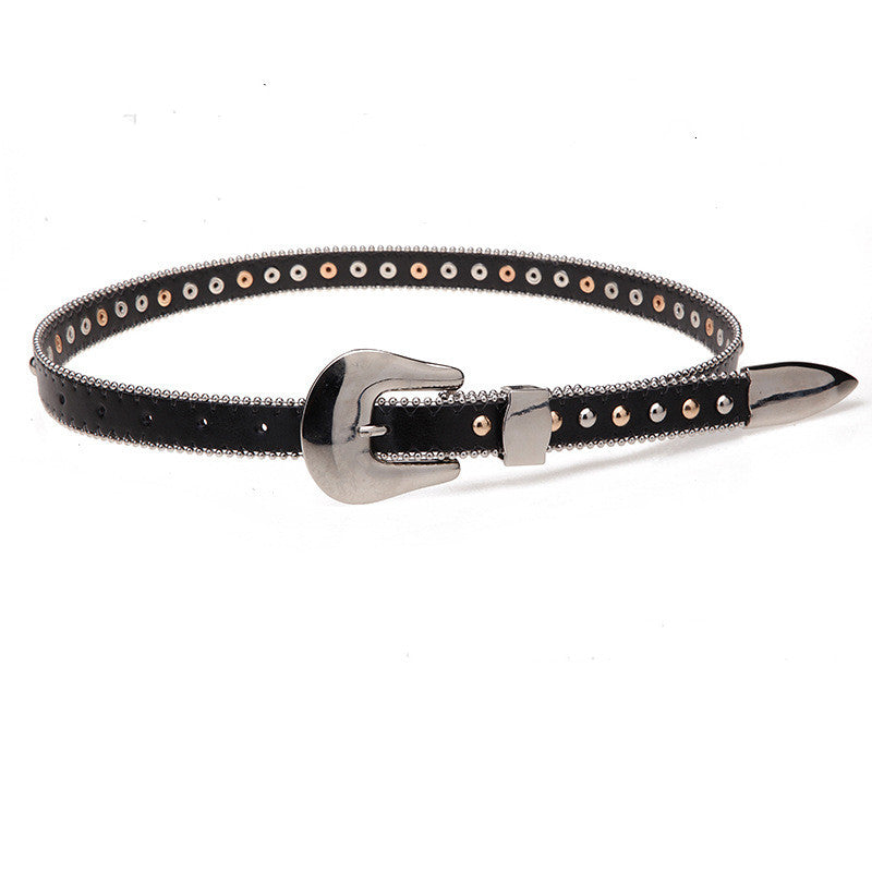Women's Belt Metal Willow Nail Beads Decorative Student Belt