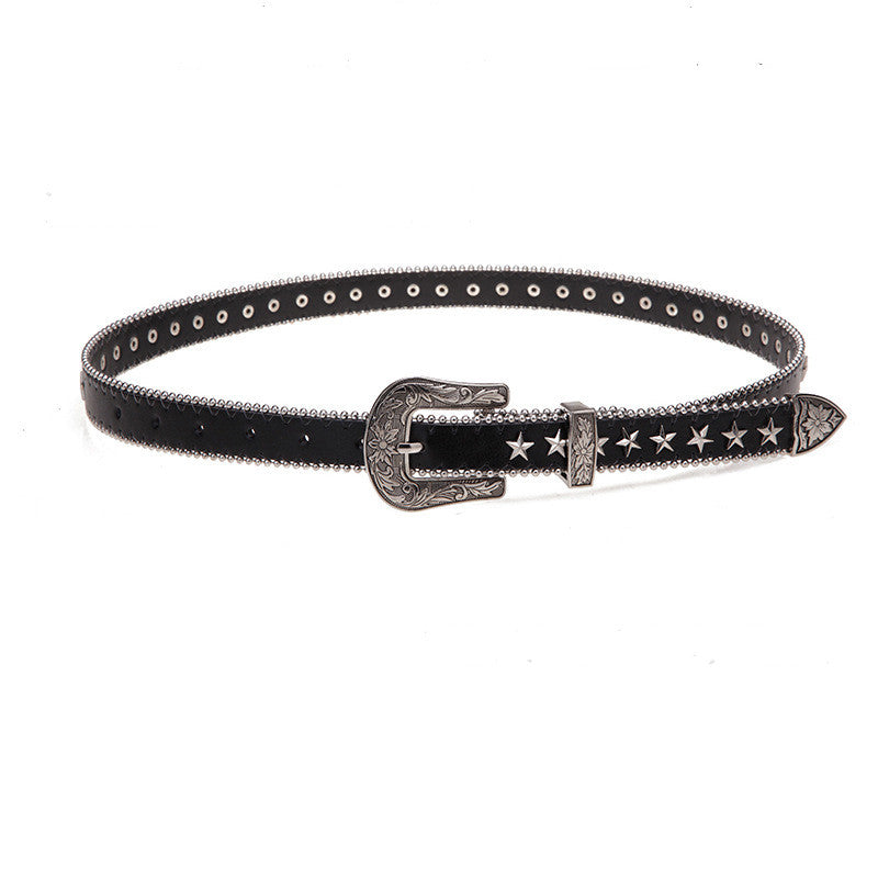 Women's Belt Metal Willow Nail Beads Decorative Student Belt