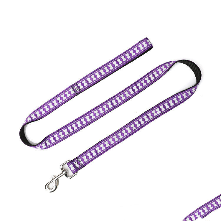 Character Bone Nylon Goes Out To Pull Dog Leash