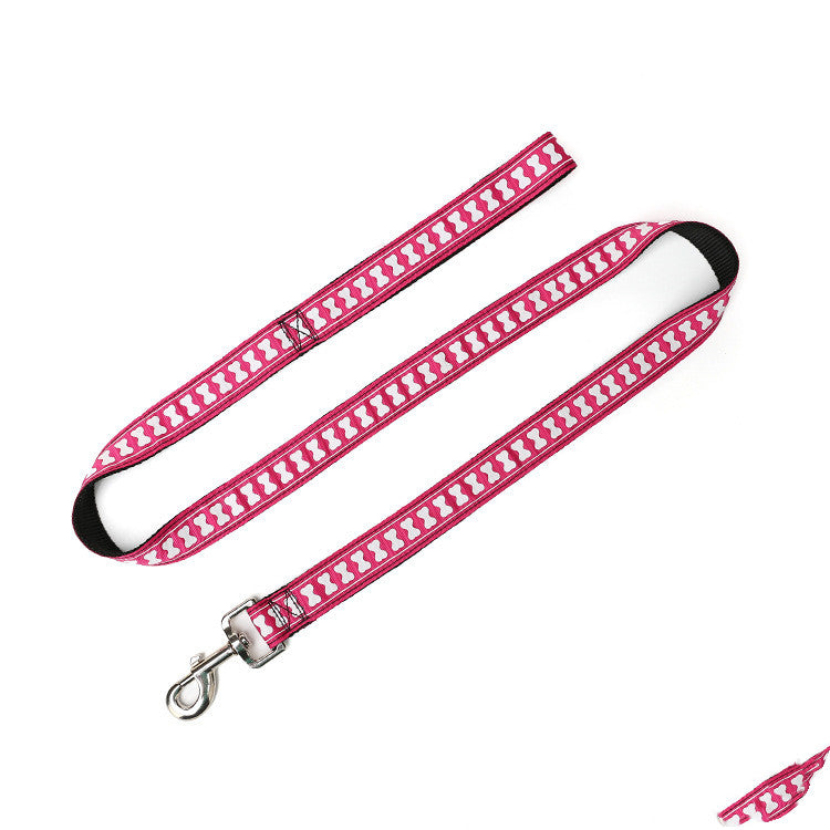 Character Bone Nylon Goes Out To Pull Dog Leash