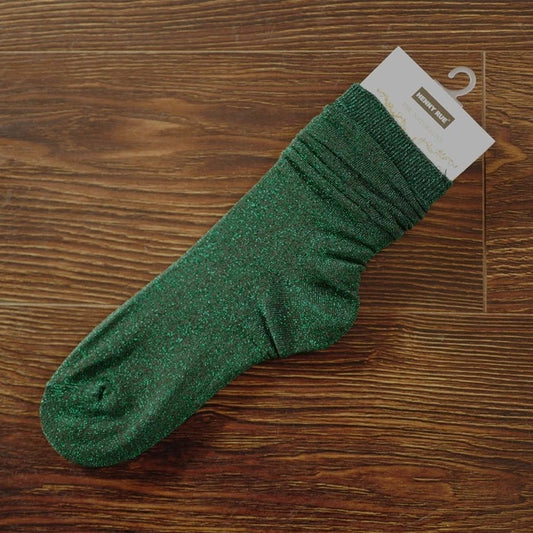 Silver Onion Socks Women In Canister Pile Pile Socks Gold Wire