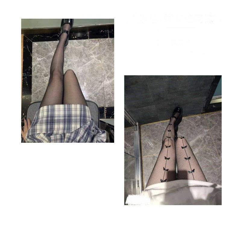Black Silk Pantyhose Bare Legs Artifact