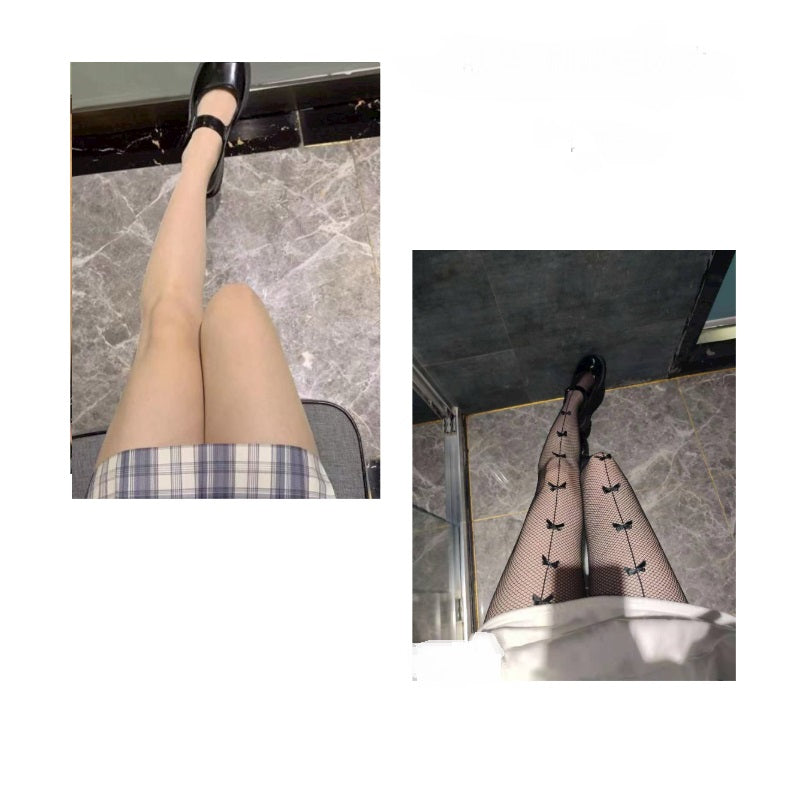 Black Silk Pantyhose Bare Legs Artifact