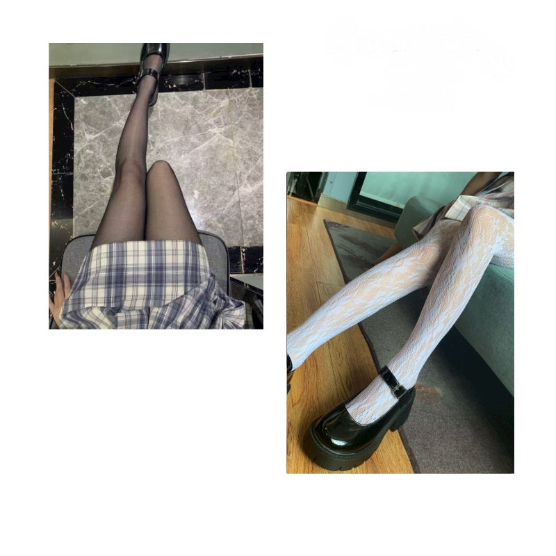 Black Silk Pantyhose Bare Legs Artifact