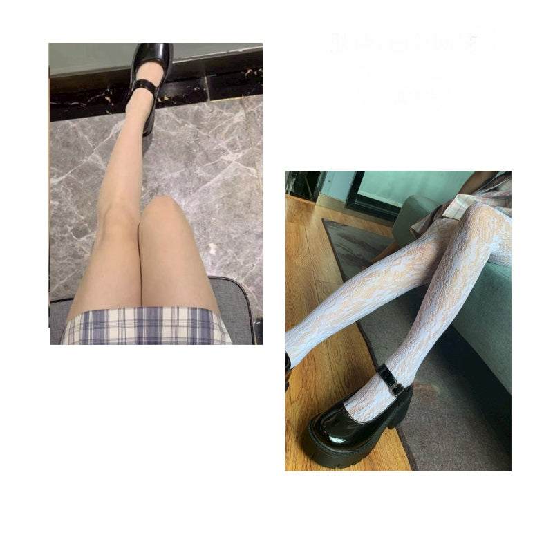 Black Silk Pantyhose Bare Legs Artifact
