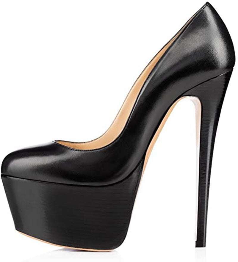 Women's Stiletto Shoes With Wood Grain