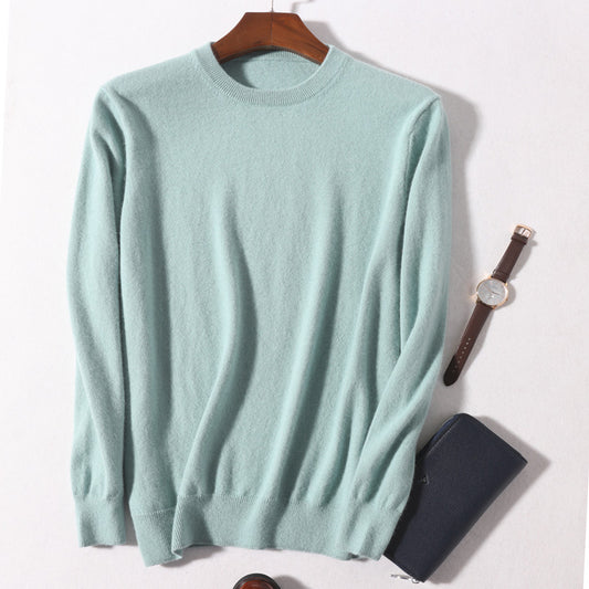 Herre Rundhals Striktrøje Slankende Business Casual Sweater i Store Størrelser
