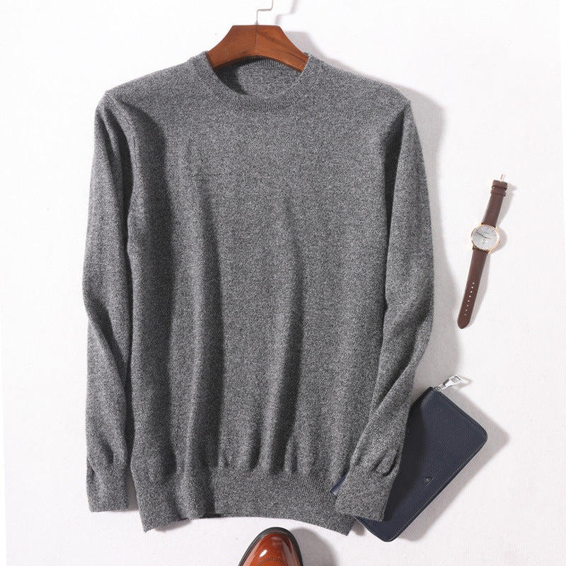 Men's Round Neck Pullover Slimming Business Casual Plus Size Sweater