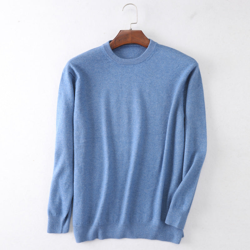 Men's Round Neck Pullover Slimming Business Casual Plus Size Sweater