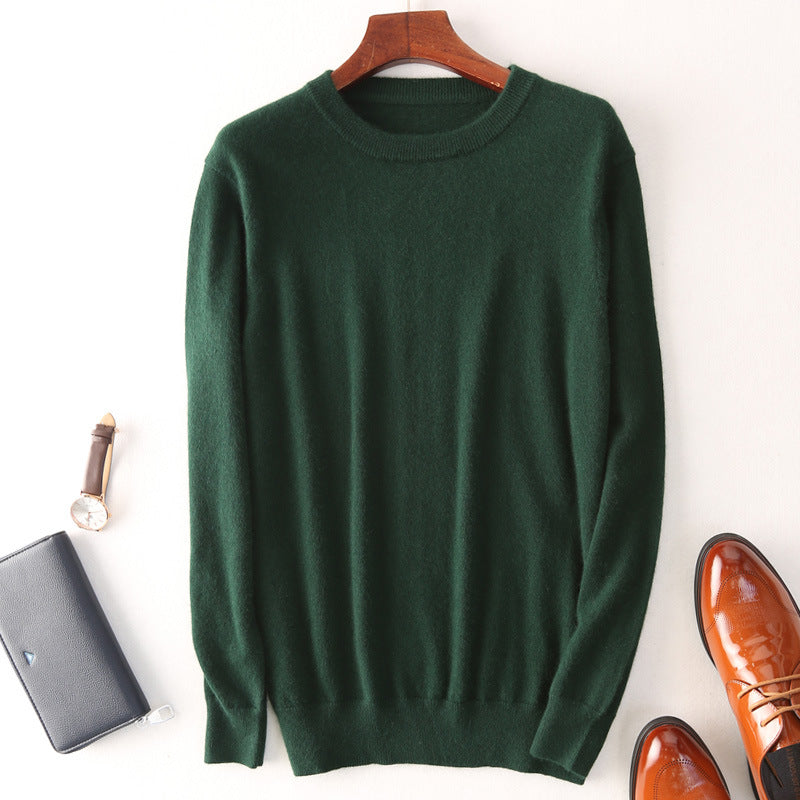 Men's Round Neck Pullover Slimming Business Casual Plus Size Sweater