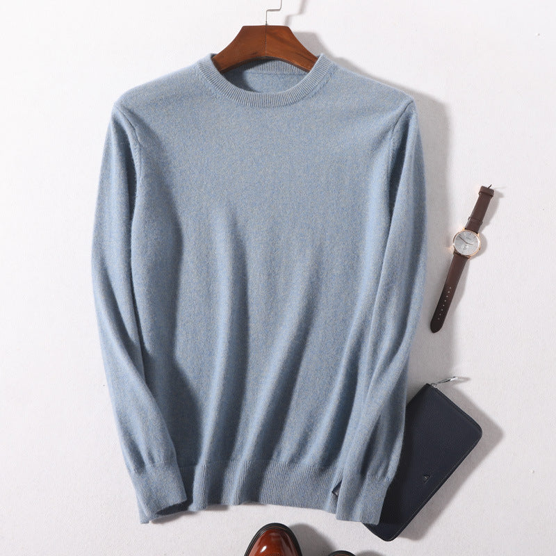 Men's Round Neck Pullover Slimming Business Casual Plus Size Sweater