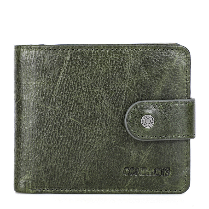 Crazy Horse Cowhide Multi-Purpose Men's Wallet