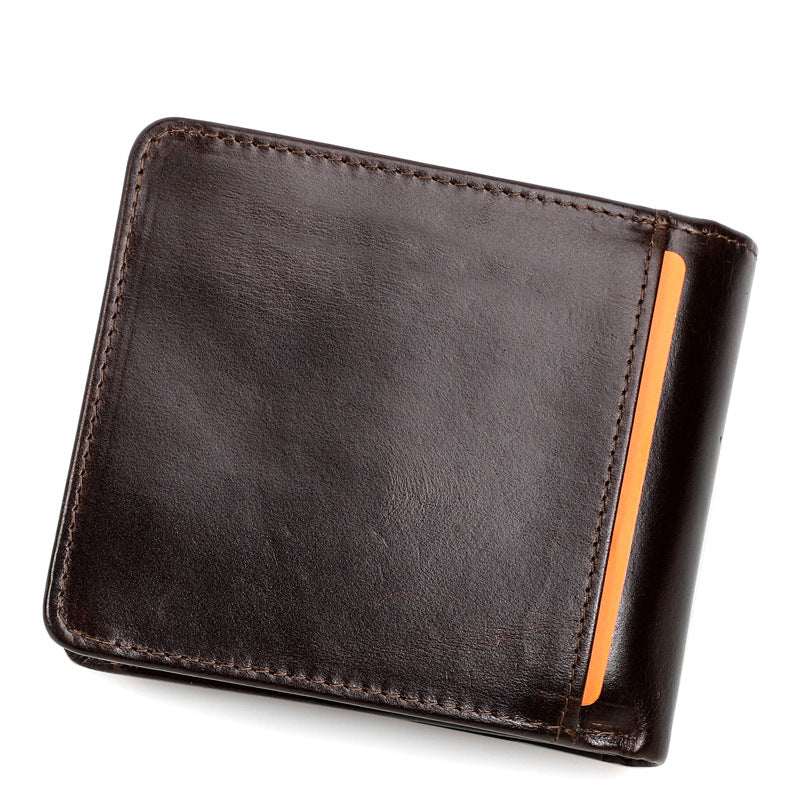 Crazy Horse Cowhide Multi-Purpose Men's Wallet