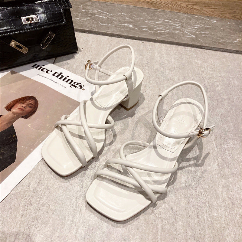 High School And Thick Heels With Spring And Summer Fashion Sandals