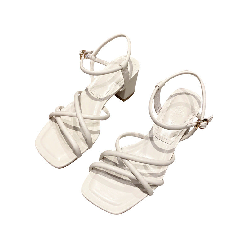 High School And Thick Heels With Spring And Summer Fashion Sandals