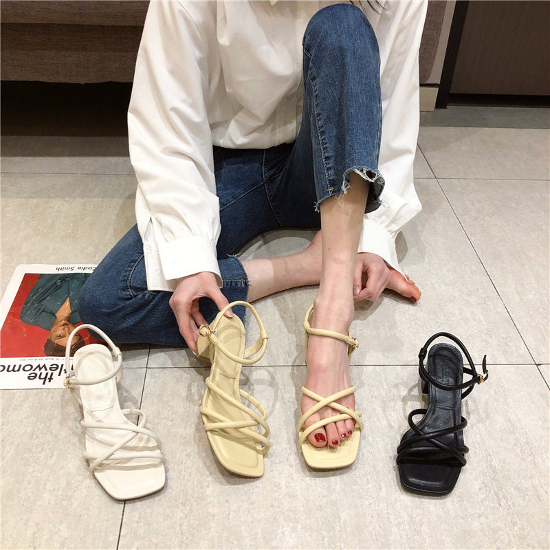 High School And Thick Heels With Spring And Summer Fashion Sandals