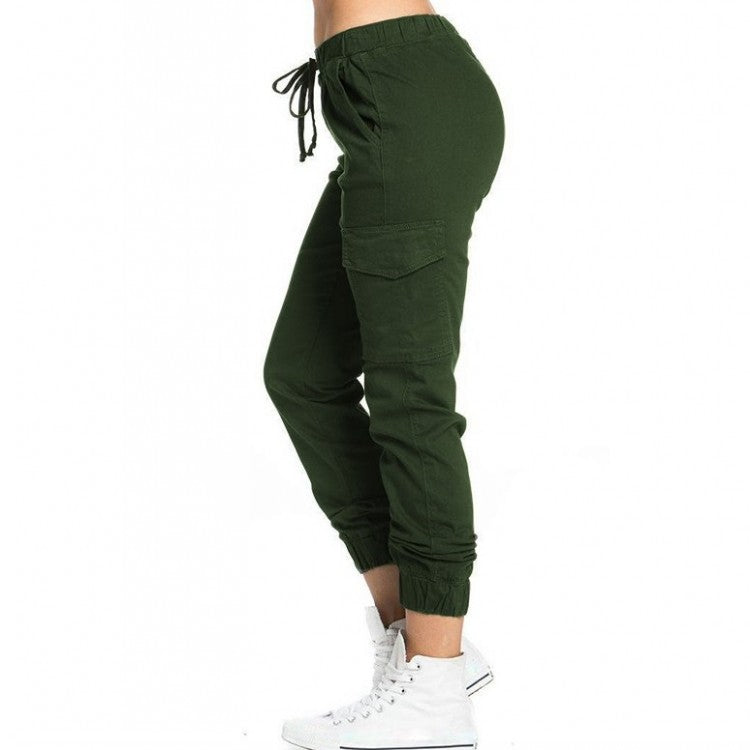Elastic Waist Loose Casual Trousers Women's Corset Trousers