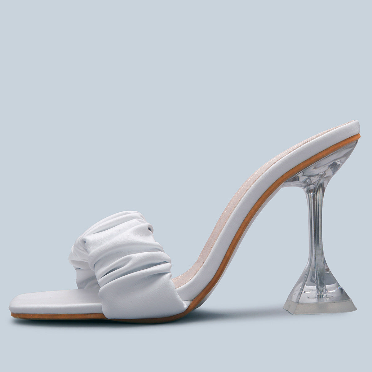 Elegant, sexy, casual, European and American Fashion Pleated Wine Glass With Sandals Sandals