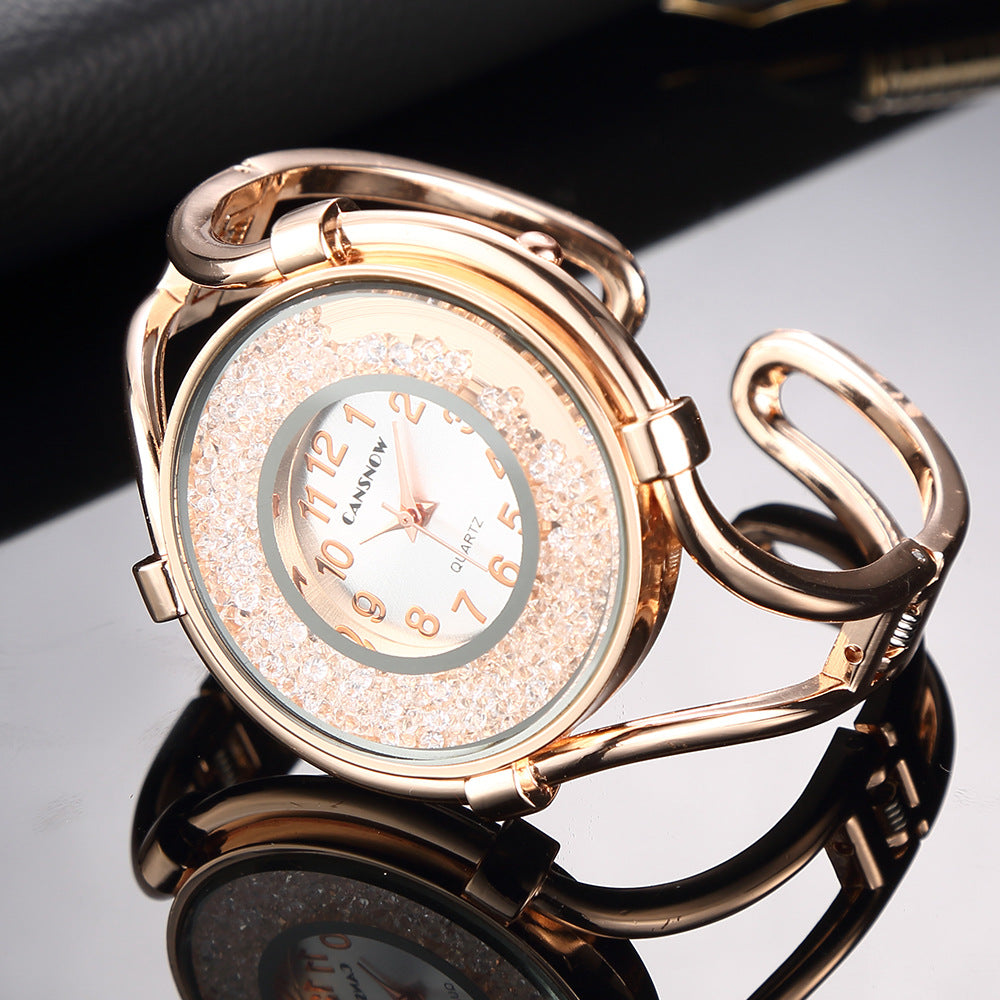 New Fashion Ladies Watch Bracelets Foreign Trade Trend Water Diamond British Watch Steel Band Bracelet Watch Wholesale