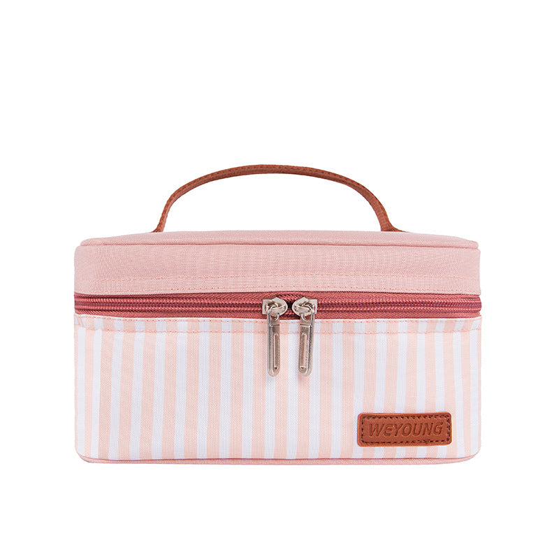 Simple And Portable Striped Thick Aluminum Foil Portable Lunch Bag