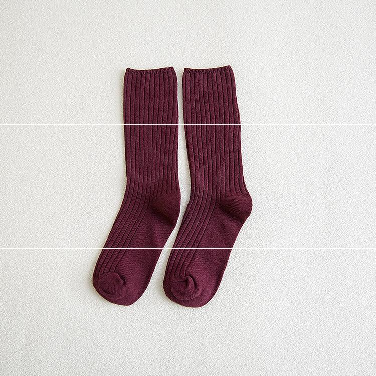 Socks Women's Double Needle Pile Pile Socks Striped Color Women's Socks Autumn And Winter Long Tube Cotton Socks Personality Ins Tide Socks Manufacturers Spot