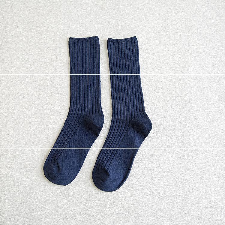 Socks Women's Double Needle Pile Pile Socks Striped Color Women's Socks Autumn And Winter Long Tube Cotton Socks Personality Ins Tide Socks Manufacturers Spot