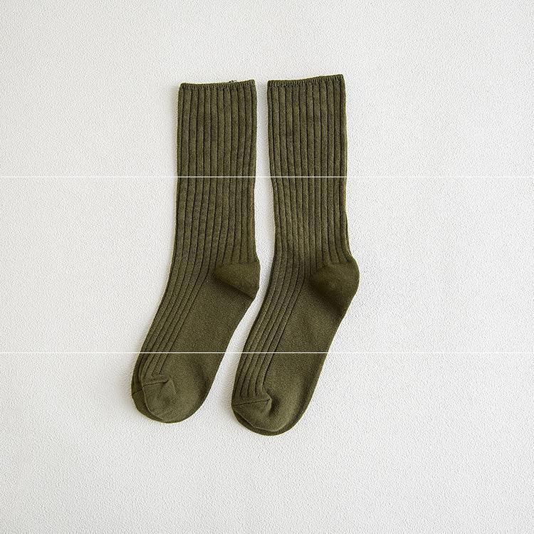 Socks Women's Double Needle Pile Pile Socks Striped Color Women's Socks Autumn And Winter Long Tube Cotton Socks Personality Ins Tide Socks Manufacturers Spot