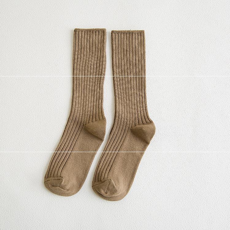 Socks Women's Double Needle Pile Pile Socks Striped Color Women's Socks Autumn And Winter Long Tube Cotton Socks Personality Ins Tide Socks Manufacturers Spot