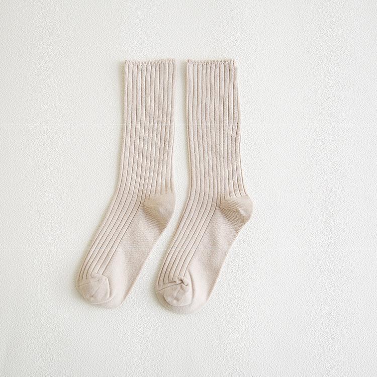 Socks Women's Double Needle Pile Pile Socks Striped Color Women's Socks Autumn And Winter Long Tube Cotton Socks Personality Ins Tide Socks Manufacturers Spot
