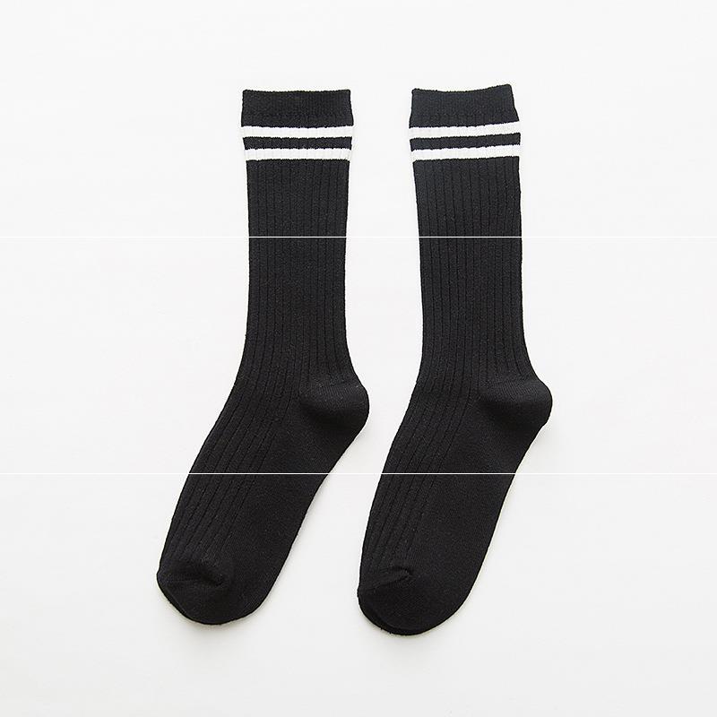 Socks Women's Double Needle Pile Pile Socks Striped Color Women's Socks Autumn And Winter Long Tube Cotton Socks Personality Ins Tide Socks Manufacturers Spot