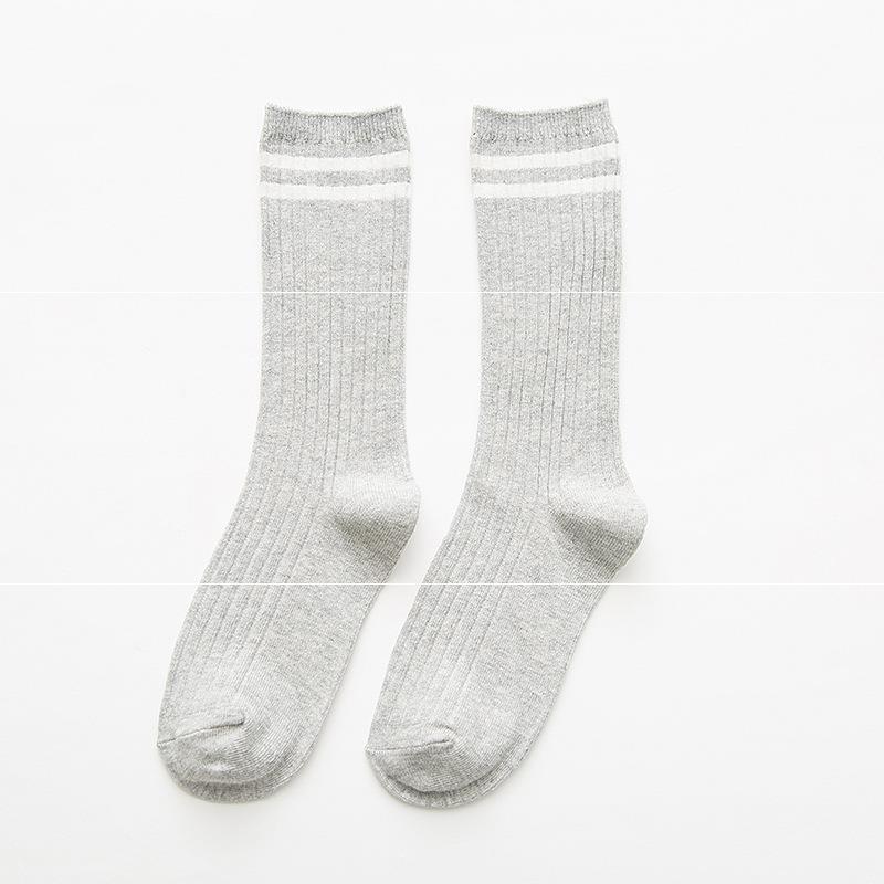 Socks Women's Double Needle Pile Pile Socks Striped Color Women's Socks Autumn And Winter Long Tube Cotton Socks Personality Ins Tide Socks Manufacturers Spot