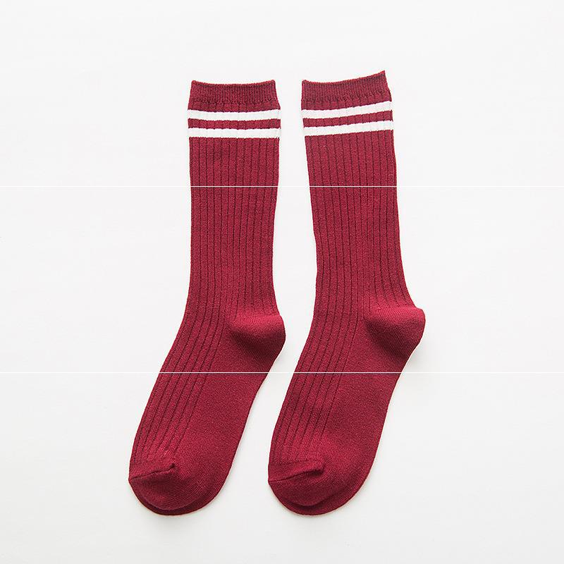 Socks Women's Double Needle Pile Pile Socks Striped Color Women's Socks Autumn And Winter Long Tube Cotton Socks Personality Ins Tide Socks Manufacturers Spot