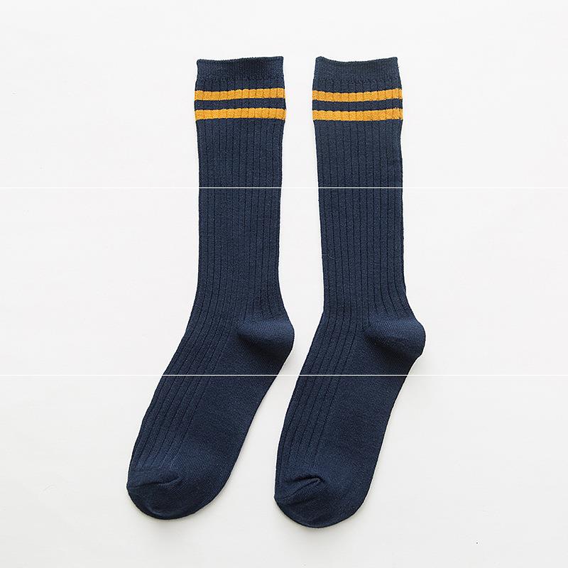 Socks Women's Double Needle Pile Pile Socks Striped Color Women's Socks Autumn And Winter Long Tube Cotton Socks Personality Ins Tide Socks Manufacturers Spot