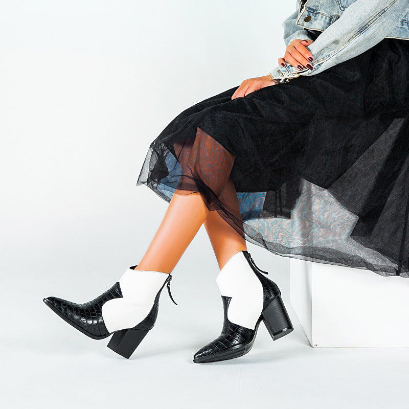 Europe And The United States High With Autumn Fashion Boots Pointed Elegant Boots