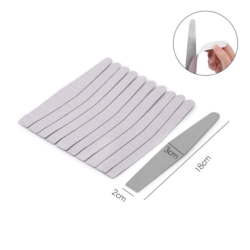 Nail Tools, Nail Rubbing Strip, Gray Surface Sanding Strip Combination, Strap Adhesive With Patch
